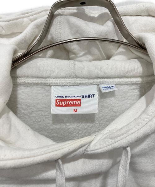 SUPREME（シュプリーム）SUPREME (シュプリーム) COMME des GARCONS SHIRT (コムデギャルソンシャツ) Box Logo Hooded Sweatshirt ホワイト サイズ:Mの古着・服飾アイテム
