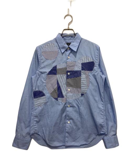 COMME des GARCONS HOMME（コムデギャルソン オム）COMME des GARCONS HOMME (コムデギャルソン オム) パッチワークシャツ ブルー サイズ:XSの古着・服飾アイテム