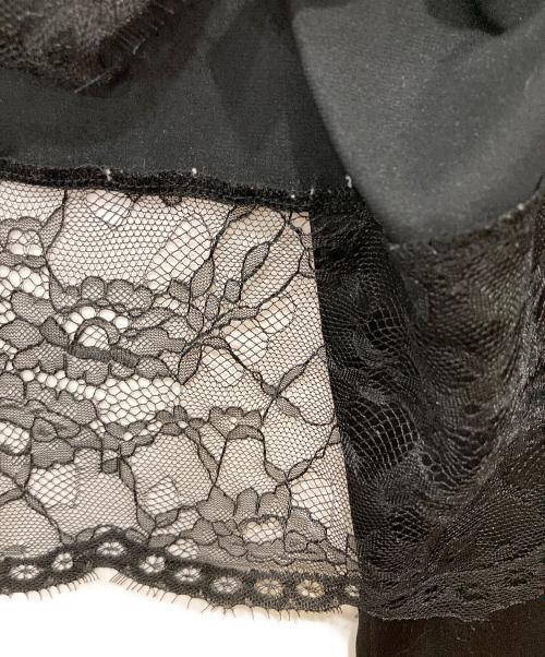 NOLLEY'S（ノーリーズ）NOLLEY'S (ノーリーズ) ウォッシャブル裾レース2WAYオトナサテンブラウス ブラック サイズ:38の古着・服飾アイテム