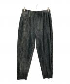 HOMME PLISSE ISSEY MIYAKEオム プリッセ イッセイ ミヤケ）の古着「NETWORK CHECK テーパードパンツ」｜グリーン