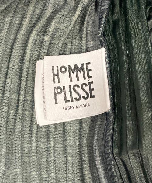 HOMME PLISSE ISSEY MIYAKE（オム プリッセ イッセイ ミヤケ）HOMME PLISSE ISSEY MIYAKE (オム プリッセ イッセイ ミヤケ) NETWORK CHECK テーパードパンツ グリーン サイズ:2の古着・服飾アイテム