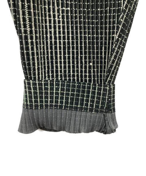 HOMME PLISSE ISSEY MIYAKE（オム プリッセ イッセイ ミヤケ）HOMME PLISSE ISSEY MIYAKE (オム プリッセ イッセイ ミヤケ) NETWORK CHECK テーパードパンツ グリーン サイズ:2の古着・服飾アイテム