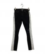 AMIRIアミリ）の古着「サイドラインクラッシュスキニーパンツ」｜ブラック