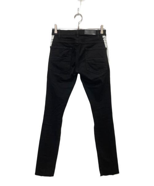 AMIRI（アミリ）AMIRI (アミリ) サイドラインクラッシュスキニーパンツ ブラック サイズ:UK28の古着・服飾アイテム