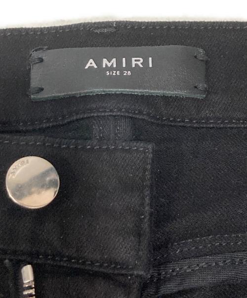 AMIRI（アミリ）AMIRI (アミリ) サイドラインクラッシュスキニーパンツ ブラック サイズ:UK28の古着・服飾アイテム