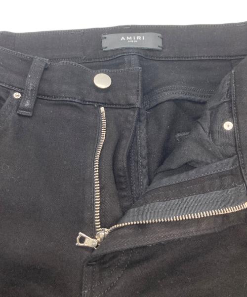 AMIRI（アミリ）AMIRI (アミリ) サイドラインクラッシュスキニーパンツ ブラック サイズ:UK28の古着・服飾アイテム
