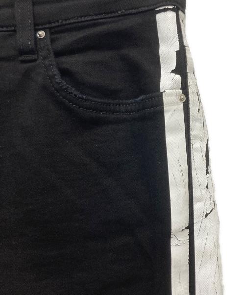 AMIRI（アミリ）AMIRI (アミリ) サイドラインクラッシュスキニーパンツ ブラック サイズ:UK28の古着・服飾アイテム