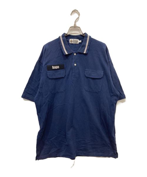 A BATHING APE（アベイシングエイプ）A BATHING APE (アベイシングエイプ) ポロシャツ ネイビー サイズ:XLの古着・服飾アイテム