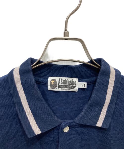 A BATHING APE（アベイシングエイプ）A BATHING APE (アベイシングエイプ) ポロシャツ ネイビー サイズ:XLの古着・服飾アイテム