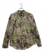 Paul Smith COLLECTIONポールスミス コレクション）の古着「転写ボタニカル柄長袖シャツ」｜グリーン×ピンク