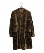PAUL SMITHポールスミス）の古着「刺繍ベルベット コート」｜ブラウン
