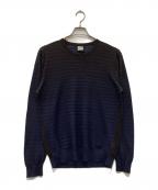 ARMANI COLLEZIONIアルマーニ コレツィオーニ）の古着「ボーダーニット」｜ネイビー×ブラウン