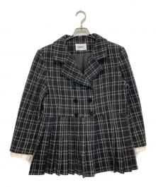 epine（エピヌ）の古着「プリーツフリルジャケット」｜ブラック