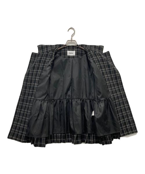 epine（エピヌ）epine (エピヌ) プリーツフリルジャケット ブラック サイズ:FREEの古着・服飾アイテム