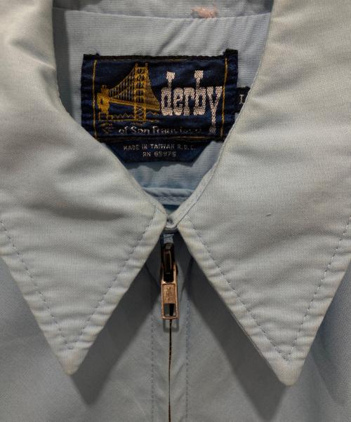 DERBY OF SAN FRANCISCO（ダービーオブサンフランシスコ）DERBY OF SAN FRANCISCO (ダービーオブサンフランシスコ) 80’S ジップアップジャケット ブルー サイズ:Lの古着・服飾アイテム