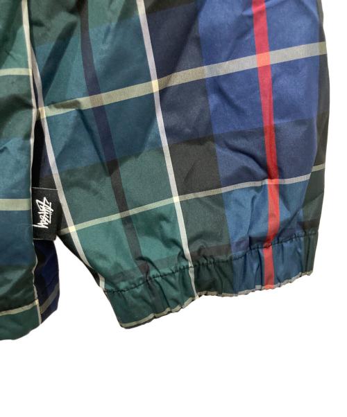 stussy（ステューシー）stussy (ステューシー) クルーズチェックコーチジャケット ネイビー×グリーン サイズ:Lの古着・服飾アイテム