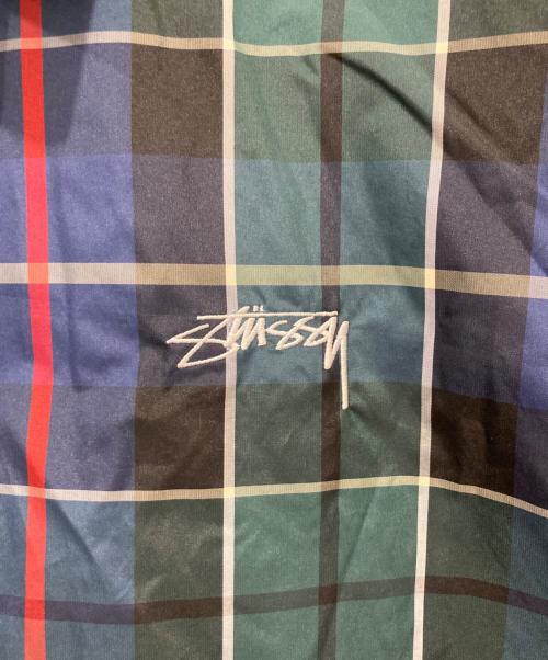 stussy（ステューシー）stussy (ステューシー) クルーズチェックコーチジャケット ネイビー×グリーン サイズ:Lの古着・服飾アイテム