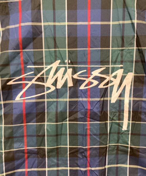 stussy（ステューシー）stussy (ステューシー) クルーズチェックコーチジャケット ネイビー×グリーン サイズ:Lの古着・服飾アイテム
