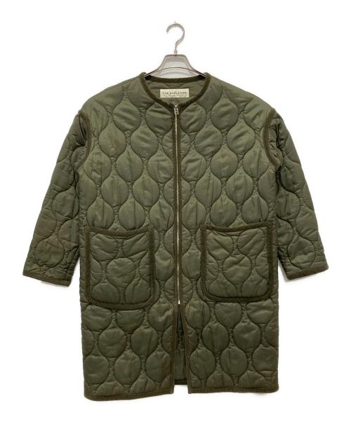 Shinzone（シンゾーン）Shinzone (シンゾーン) ノーカラーキルティングコート カーキ サイズ:FREEの古着・服飾アイテム