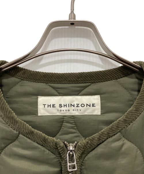 Shinzone（シンゾーン）Shinzone (シンゾーン) ノーカラーキルティングコート カーキ サイズ:FREEの古着・服飾アイテム