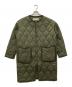 Shinzone（シンゾーン）の古着「ノーカラーキルティングコート」｜カーキ