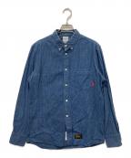 WTAPSダブルタップス）の古着「Pinstripe Long Sleeve Shirt」｜ネイビー
