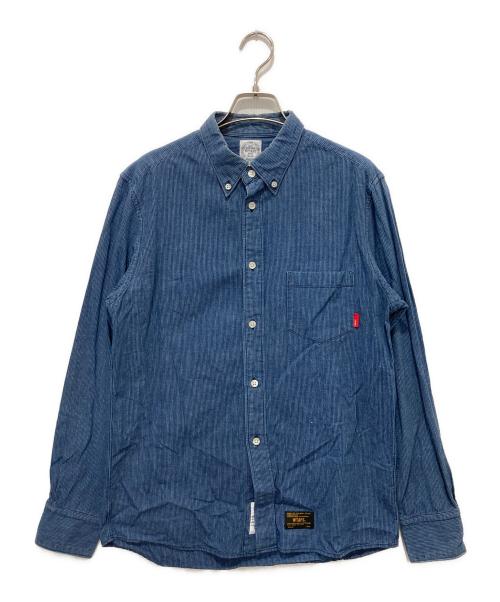 WTAPS（ダブルタップス）WTAPS (ダブルタップス) Pinstripe Long Sleeve Shirt ネイビー サイズ:Mの古着・服飾アイテム