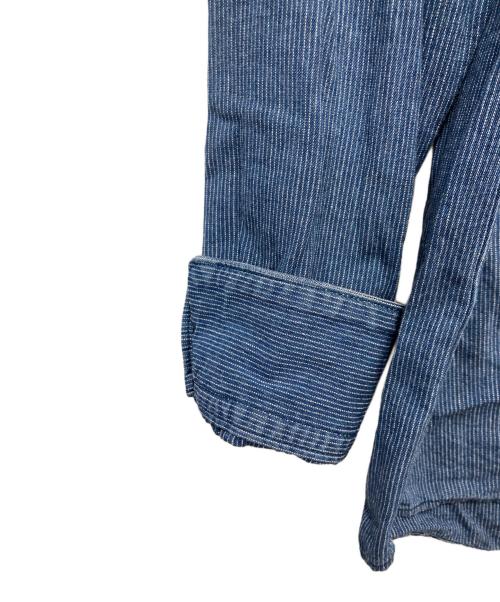 WTAPS（ダブルタップス）WTAPS (ダブルタップス) Pinstripe Long Sleeve Shirt ネイビー サイズ:Mの古着・服飾アイテム