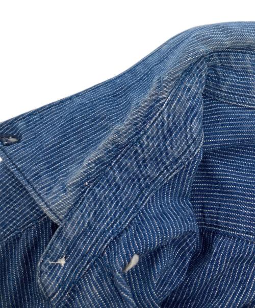 WTAPS（ダブルタップス）WTAPS (ダブルタップス) Pinstripe Long Sleeve Shirt ネイビー サイズ:Mの古着・服飾アイテム