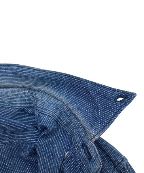 WTAPS（ダブルタップス）WTAPS (ダブルタップス) Pinstripe Long Sleeve Shirt ネイビー サイズ:Mの古着・服飾アイテム