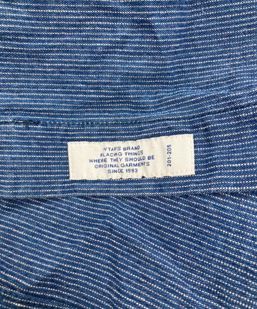 WTAPS（ダブルタップス）WTAPS (ダブルタップス) Pinstripe Long Sleeve Shirt ネイビー サイズ:Mの古着・服飾アイテム