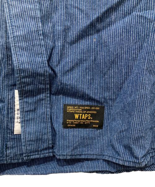 WTAPS（ダブルタップス）WTAPS (ダブルタップス) Pinstripe Long Sleeve Shirt ネイビー サイズ:Mの古着・服飾アイテム