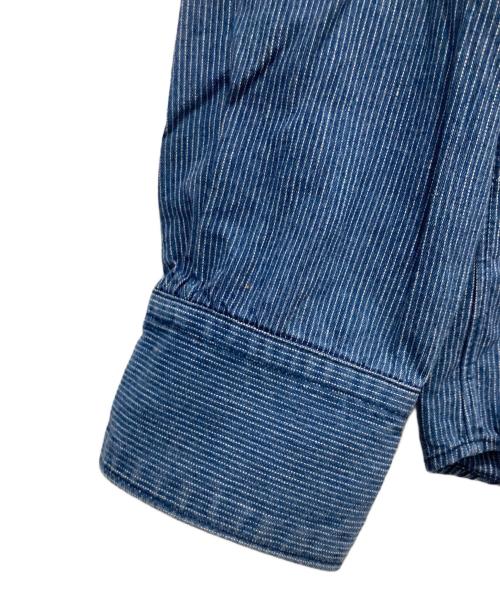 WTAPS（ダブルタップス）WTAPS (ダブルタップス) Pinstripe Long Sleeve Shirt ネイビー サイズ:Mの古着・服飾アイテム
