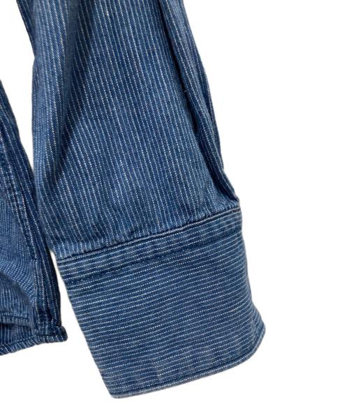 WTAPS（ダブルタップス）WTAPS (ダブルタップス) Pinstripe Long Sleeve Shirt ネイビー サイズ:Mの古着・服飾アイテム