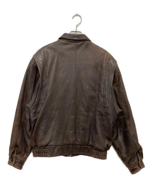 BROOKS BROTHERS（ブルックスブラザーズ）BROOKS BROTHERS (ブルックスブラザーズ) レザージャケット ブラウン サイズ:記載なしの古着・服飾アイテム