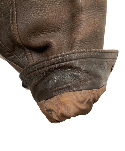 BROOKS BROTHERS（ブルックスブラザーズ）BROOKS BROTHERS (ブルックスブラザーズ) レザージャケット ブラウン サイズ:記載なしの古着・服飾アイテム