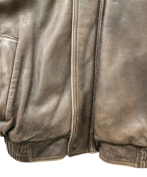 BROOKS BROTHERS（ブルックスブラザーズ）BROOKS BROTHERS (ブルックスブラザーズ) レザージャケット ブラウン サイズ:記載なしの古着・服飾アイテム