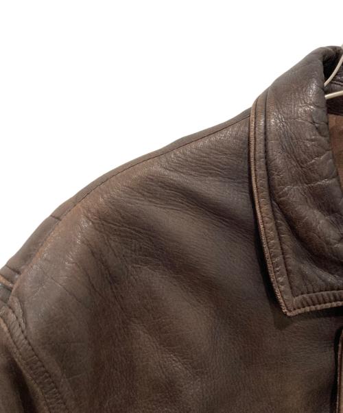 BROOKS BROTHERS（ブルックスブラザーズ）BROOKS BROTHERS (ブルックスブラザーズ) レザージャケット ブラウン サイズ:記載なしの古着・服飾アイテム