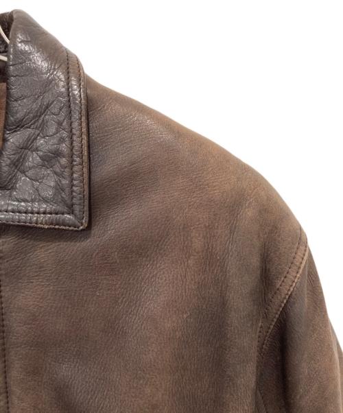 BROOKS BROTHERS（ブルックスブラザーズ）BROOKS BROTHERS (ブルックスブラザーズ) レザージャケット ブラウン サイズ:記載なしの古着・服飾アイテム