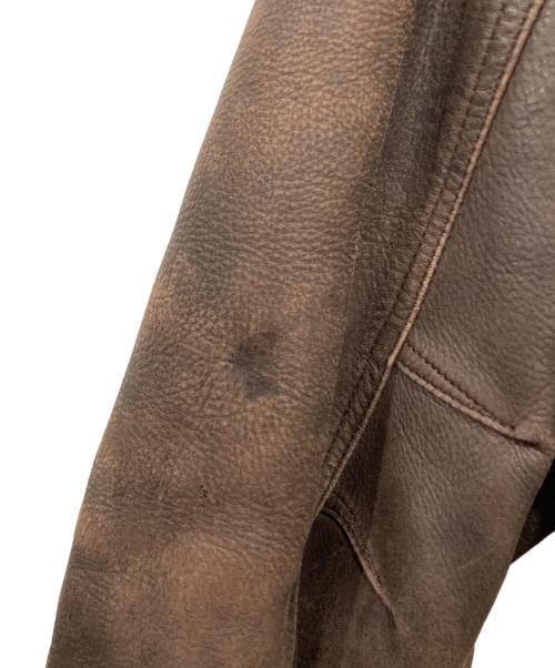 BROOKS BROTHERS（ブルックスブラザーズ）BROOKS BROTHERS (ブルックスブラザーズ) レザージャケット ブラウン サイズ:記載なしの古着・服飾アイテム