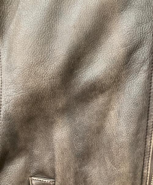 BROOKS BROTHERS（ブルックスブラザーズ）BROOKS BROTHERS (ブルックスブラザーズ) レザージャケット ブラウン サイズ:記載なしの古着・服飾アイテム
