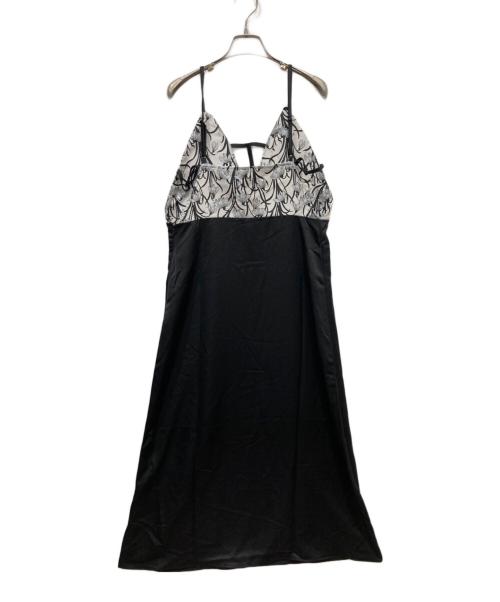 sahara（サハラ）sahara (サハラ) T-Strap Jacquard Cami Dress ブラック サイズ:表記なしの古着・服飾アイテム