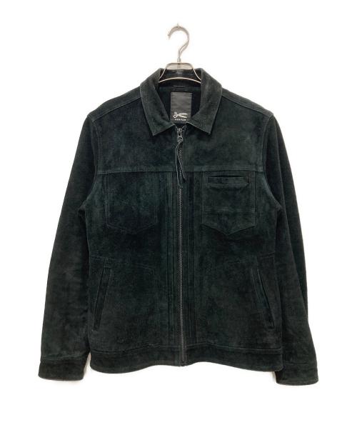 Denham（デンハム）Denham (デンハム) CONVOY TRUCKER / スウェードジャケット / カウレザージャケット ブラック サイズ:-の古着・服飾アイテム