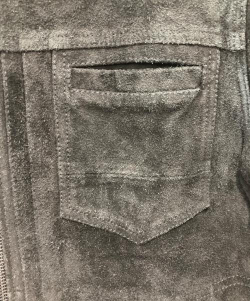 Denham（デンハム）Denham (デンハム) CONVOY TRUCKER / スウェードジャケット / カウレザージャケット ブラック サイズ:-の古着・服飾アイテム