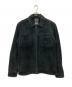 Denham（デンハム）の古着「CONVOY TRUCKER / スウェードジャケット / カウレザージャケット」｜ブラック