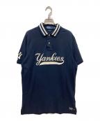 POLO RALPH LAUREN×NEW YORK YANKEESポロ・ラルフローレン×ニューヨークヤンキース）の古着「ポロシャツ」｜ネイビー