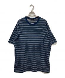 COMME des GARCONS HOMME（コムデギャルソン オム）の古着「綿天竺ランダムボーダー S/S Tシャツ」｜ネイビー