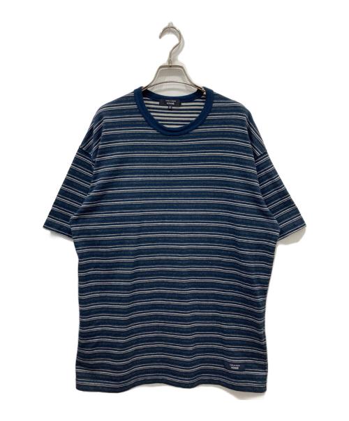 COMME des GARCONS HOMME（コムデギャルソン オム）COMME des GARCONS HOMME (コムデギャルソン オム) 綿天竺ランダムボーダー S/S Tシャツ ネイビー サイズ:Sの古着・服飾アイテム