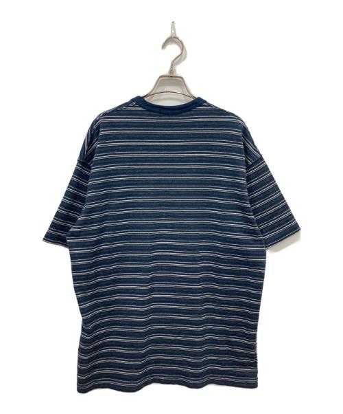 COMME des GARCONS HOMME（コムデギャルソン オム）COMME des GARCONS HOMME (コムデギャルソン オム) 綿天竺ランダムボーダー S/S Tシャツ ネイビー サイズ:Sの古着・服飾アイテム