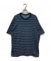 COMME des GARCONS HOMME（コムデギャルソン オム）の古着「綿天竺ランダムボーダー S/S Tシャツ」｜ネイビー